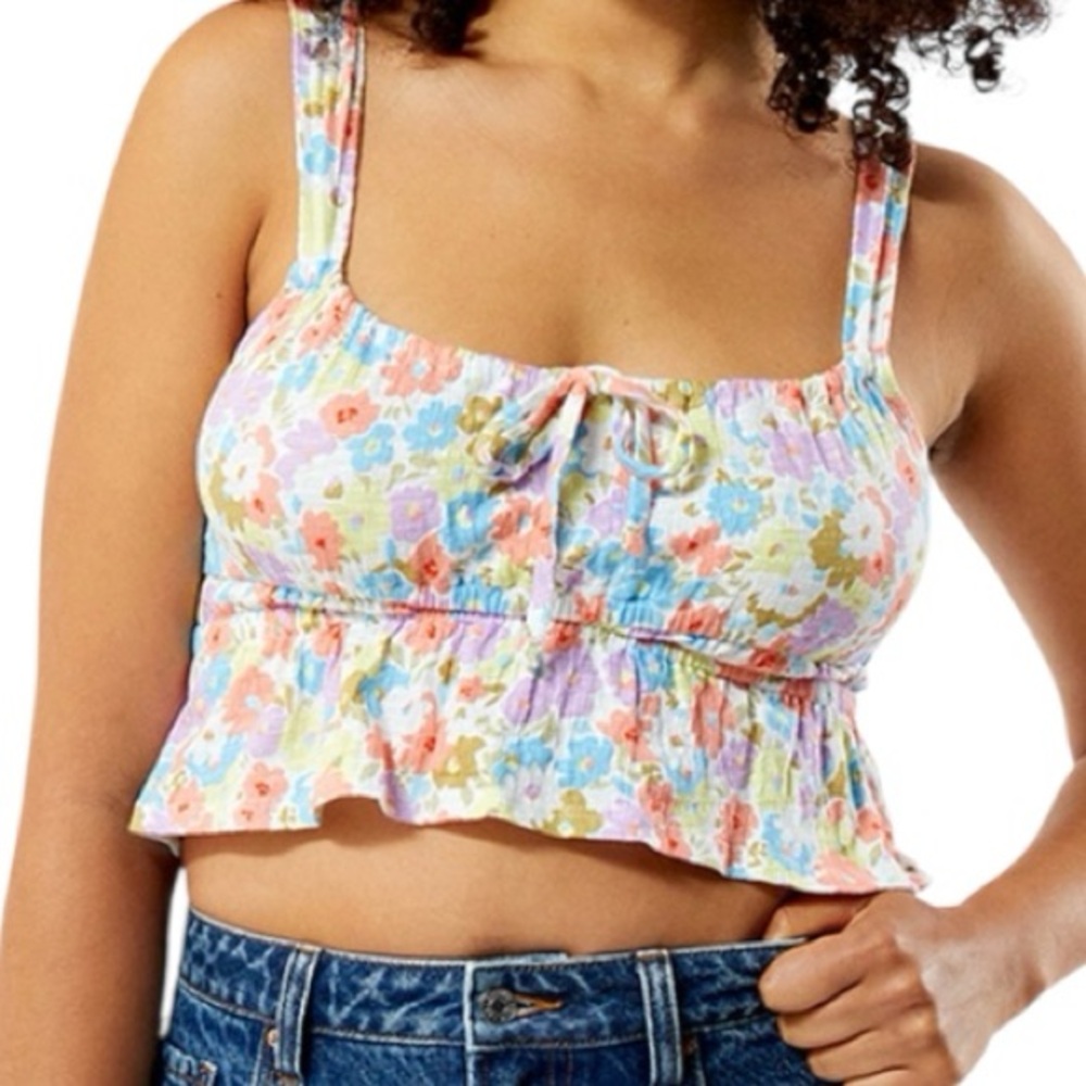 Billabong Sweet Thing Knit Tank Medium Salt Crystal Boho Runs Small BNWT